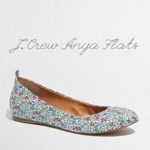 J. Crew Floral Anya Ballet Flats